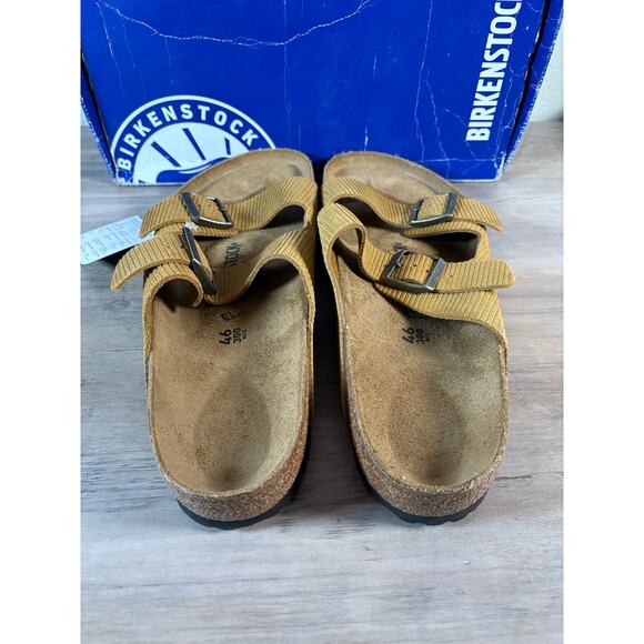 Birkenstock Arizona BS Corduroy Cork Brown Tan‎ Size 46 US Men\'s 13 NEW in Box